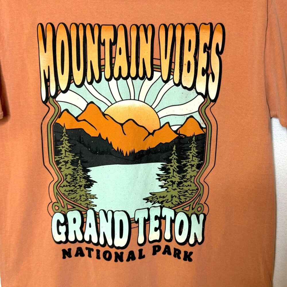 Mountain Vibes Grand Teton Graphic T-Shirt by Blue 84 - Size L - New - Picture 2 of 5
